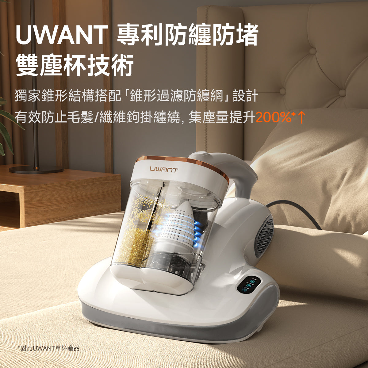 友望 UWANT  M400 智能除蟎儀 雙除毛靜電條|無汞紫外線殺菌