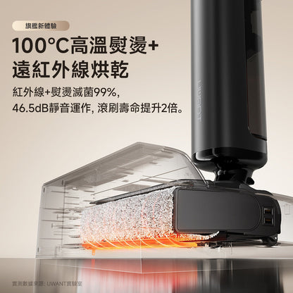 UWANT友望首創D700大頭2.0 D型履帶式滾刷無線吸塵洗地機｜推入式除臭平躺自清潔拖地機 uwant.com.hk