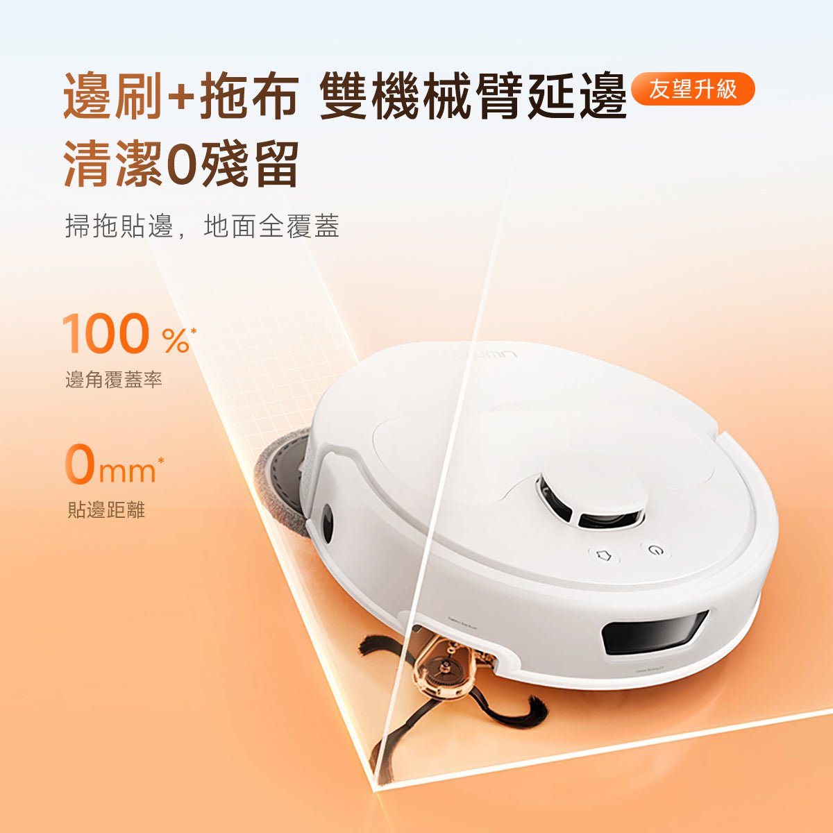 【新品上市】Uwant友望T300掃地機器人超薄嵌入式上下水基站拖地全自動自清潔 uwant.com.hk
