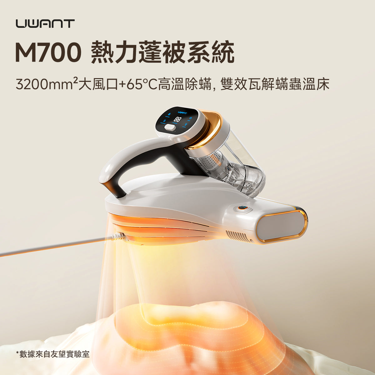 【新品開售】友望 UWANT M700 UV 智能除蟎儀 | 熱風除蟎抑蟎塵蟎機 | 雙塵杯設計 | 塵蟎指數顯示屏 uwant.com.hk