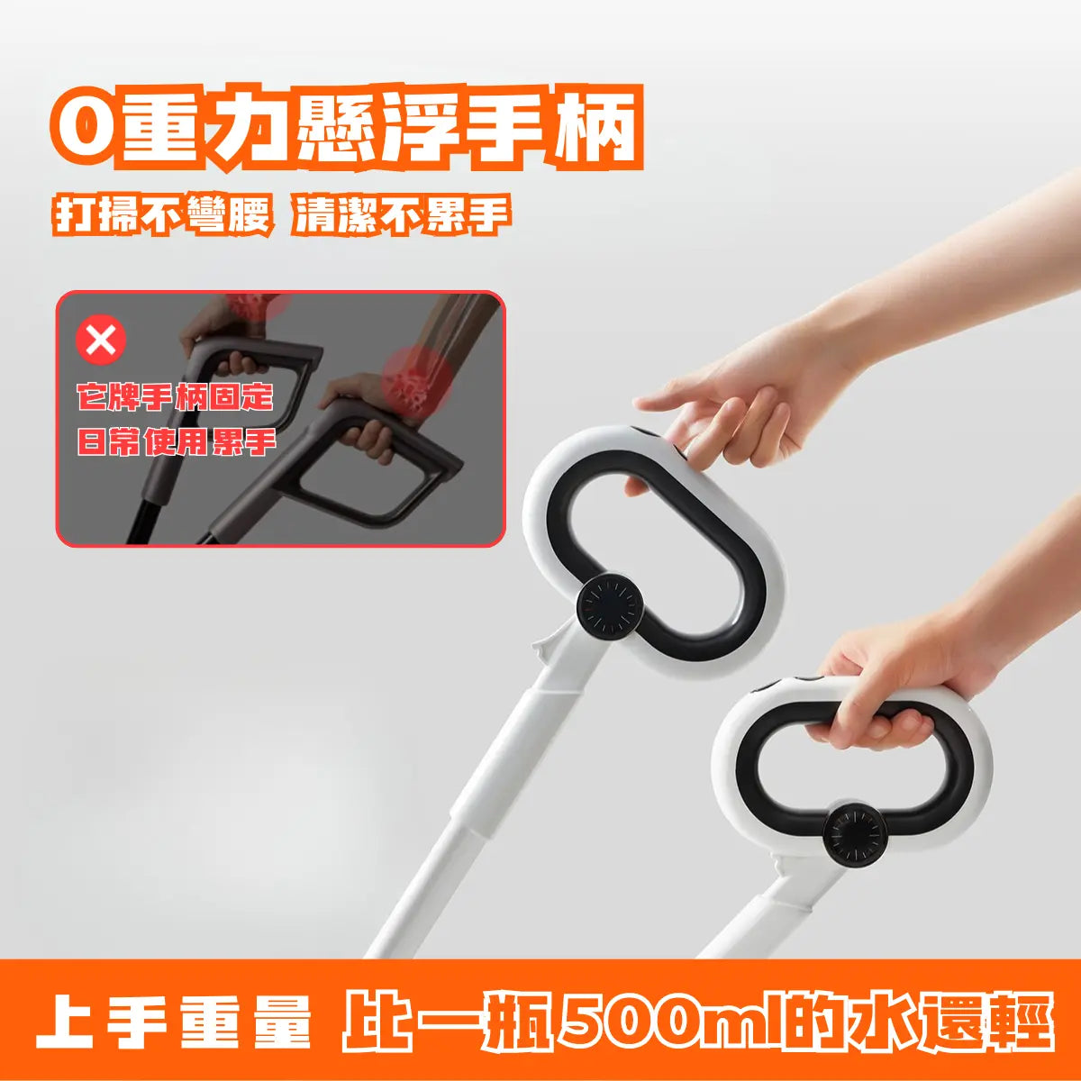 友望 UWANT D500 Pro 推入式除臭平躺洗地機 | 一體式水箱 | 180°靈動平躺 | 0重力题浮手柄 | IPX6级防水地刷 UWANT